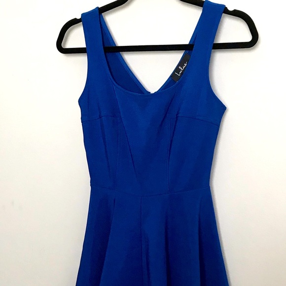 Lulus Skater Dress Darling Delight Royal Blue XS Cocktail PartyTwirl Dress - Picture 3 of 8
